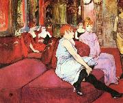 Henri de toulouse-lautrec, Salon at the Rue des Moulins